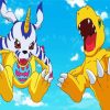 Digmon Augomon And Gabumon Anime paint by numbers