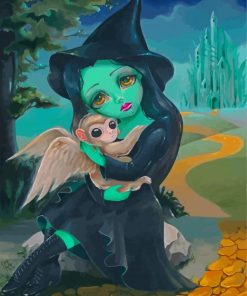 Elphaba And Monckey paint by numbers