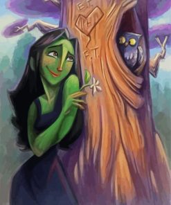 Elphaba And Owl paint by numbers