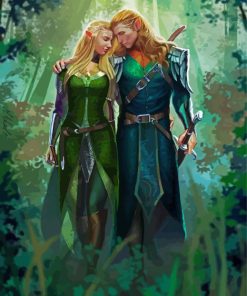 Elves Couple paint by numbers