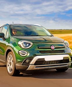 Green Fiat Car paint by numbers