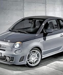 Grey Fiat Car paint by numbers