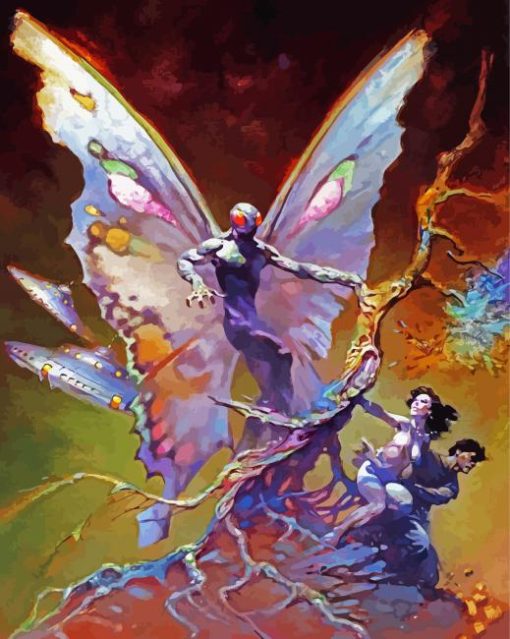 Mothman Frank Frezetta paint by numbers