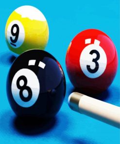 8 Ball pool Balls paint by numbers