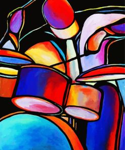 Abstract Drummer Art paint by numbers