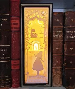 Alice In Wonderland Bookshelf paint by numbers