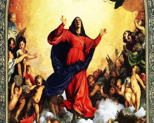 Assumptioin Of The Virgin By Tiziano paint by numbers