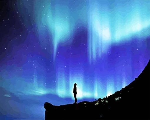 Aurora Spirtual Awakening Silhouette paint by numbers