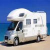 White Autcaravan Rv Campingpaint by numbers