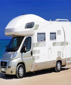 White Autcaravan Rv Campingpaint by numbers