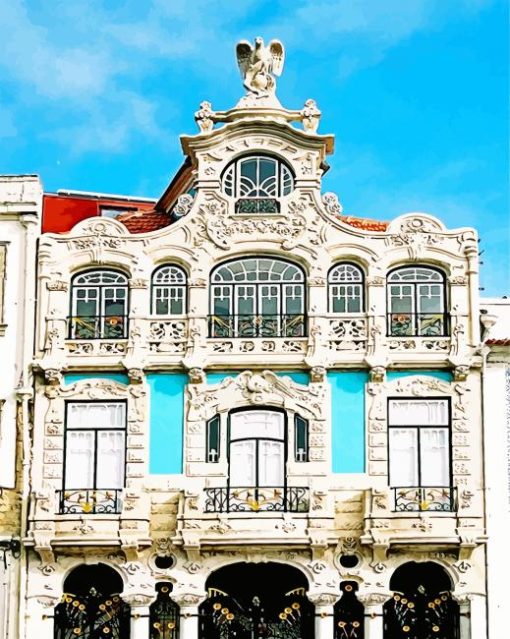 Aveiro Buildings Portugal paint by numbers