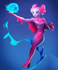 Axolotl Women Animation paint by numbers