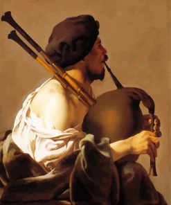 Bagpiper Player paint by numbers