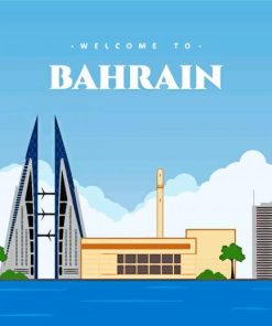 Bahrain Skyline Posters paint by numbers