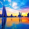 Bahrain Skyline Reflection paint by numbers