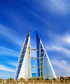 Bahrain World Trade Center paint by numbers