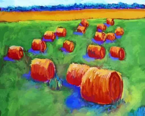 Bales In The Fields paint by numbers