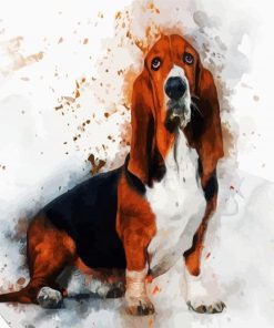 Aesthetic Basset Dog paint by numbers