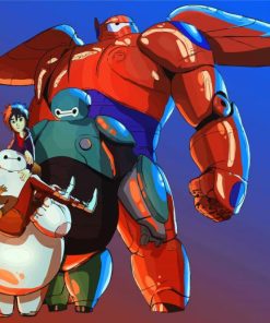 Baymax Animation Character paint by numbers