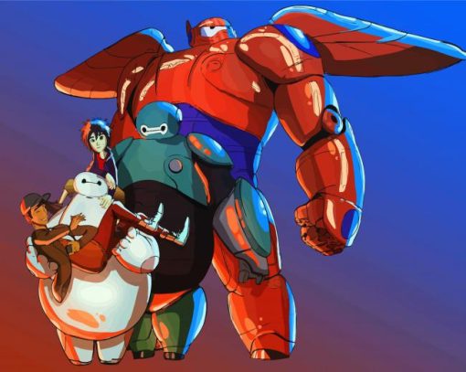 Baymax Animation Character paint by numbers