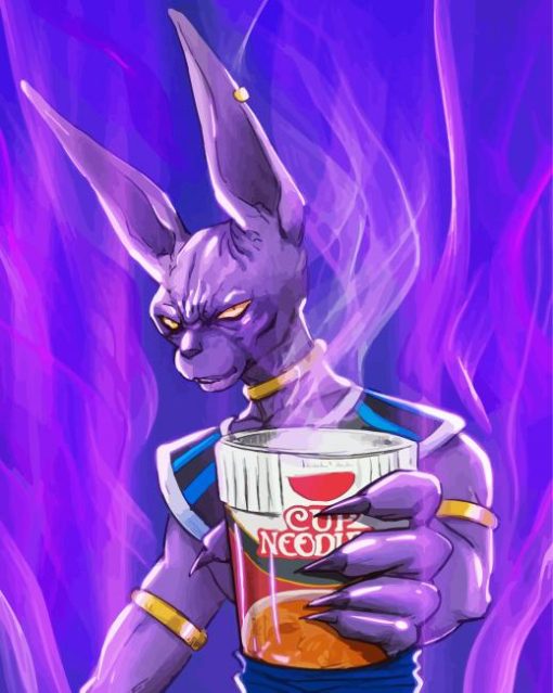 God Beerus Anime Character paint by numbers