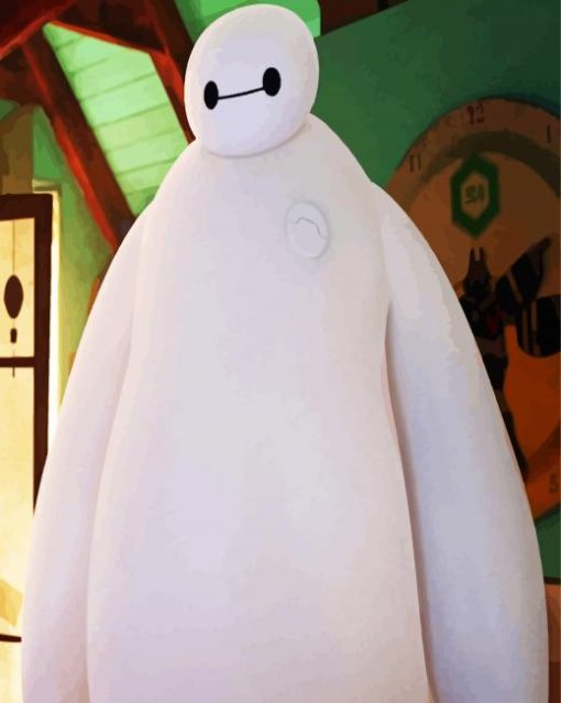 Baymax Big Hero Character paint by numbers