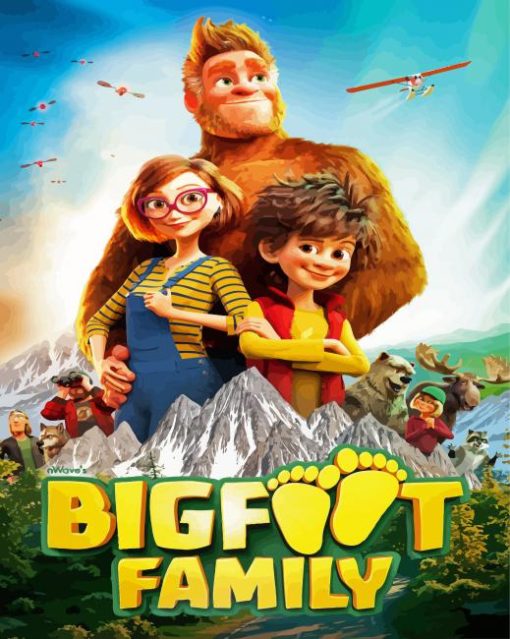 Bigfoot Animation Illustration paint by numbers