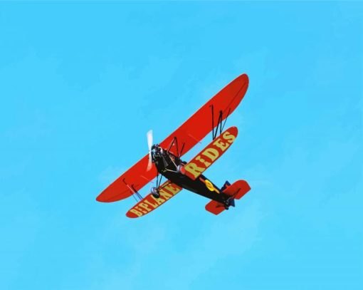 Black And Red Biplane paint by numbers