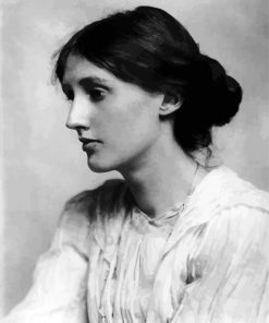 Black And White Virginia Woolf paint by numbers