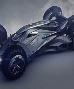 Black Batmobile Car paint by numbers