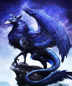 Fantasy Black Griffon paint by numbers