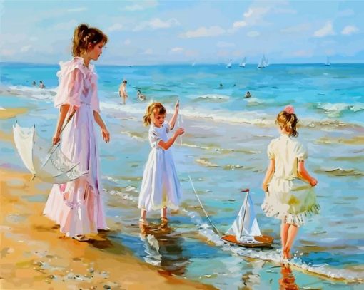 Black Sea Beach By Aleksandr Averin paint by number