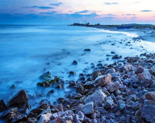 Black Sea Beach In Romania paint by number