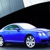 Blue Bentley Car paint by numbers