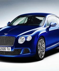 Dark Blue Luxury Bentley Car paint by numbers