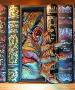 Aesthetic Bookshelf Monster paint by numbers