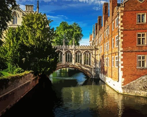 Aesthetic Bridge Of Sighs Cambridgeshire paint by numbers