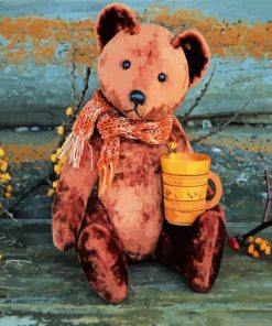 Brown Teddy Bear paint by numbers