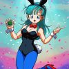 Bulma Dragon Ball paint by number