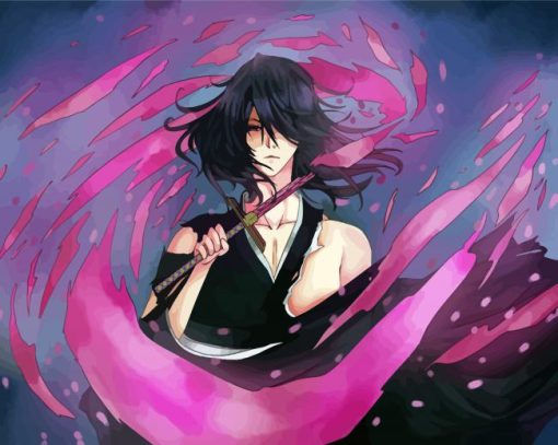 Byakuya Kuchiki Bleach Anime paint by numbers