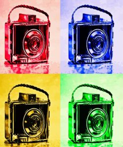 Camera Pop Art paint by number