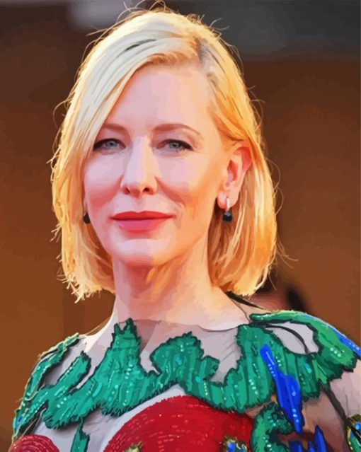 Cate Blanchette paint by numbers