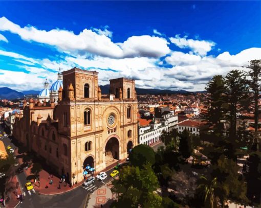 Aeshtetic Catedral De La Inmaculada Concepcion Cuenca paint by numbers