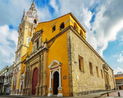 Cathedral De Santa Catalina paint by numbers