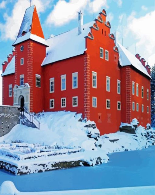 Aeshtetic Cervena Lhota Castle Szech paint by numbers