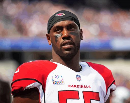 Chandler Jones Cardinals paint by numbers