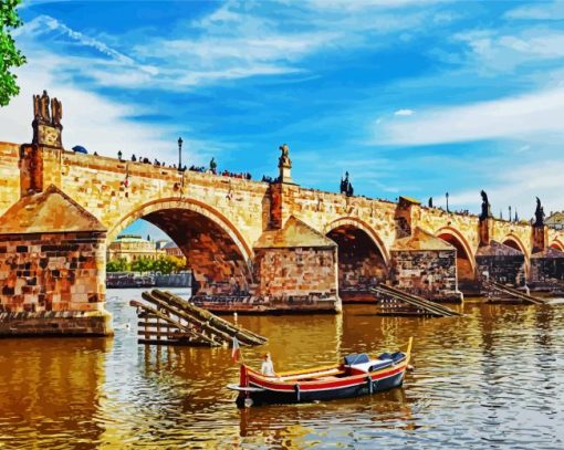 Aeshtetic Charles Bridge Szech paint by numbers