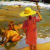 Children On The Seashore paint by number