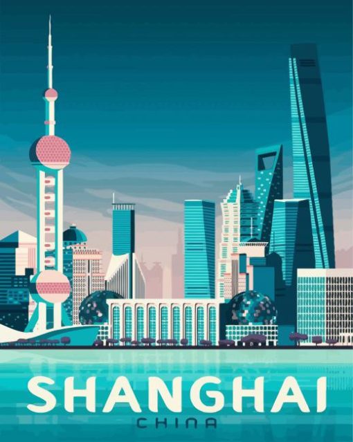 China Shanghai Poster Art paint by numbers