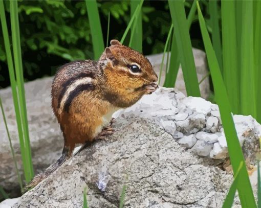 Cute Chipmunk Animal paint by number